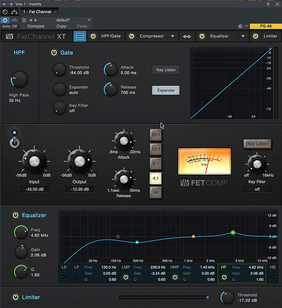 Le plugin Fat Channel de Studio One 3.5