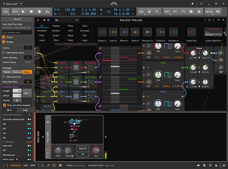 The Grid dans Bitwig