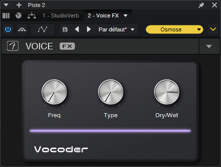 Voice FX dans Fender Studio Pro