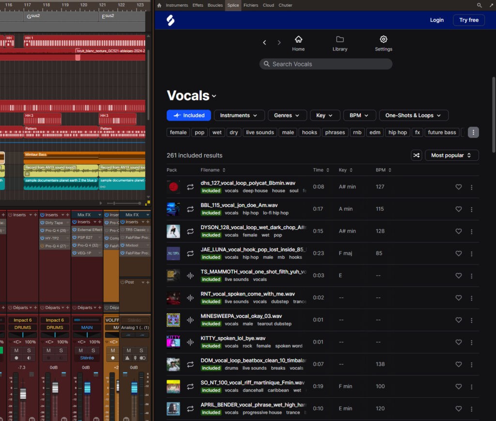 L'intégration Splice dans Fender Studio Pro 8